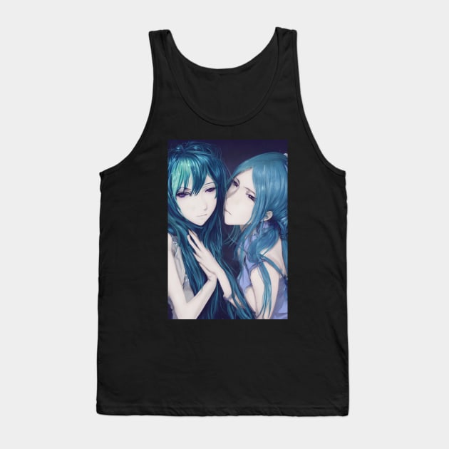 Two anime girls in love - lesbian or best girlfriend Tank Top by Ravenglow